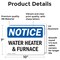 Signmission Water Heater & Furnace, 10 in W x Rectangle, Vinyl Decal OS-2PACK-NS-D-710-L-18972 - alternate 5